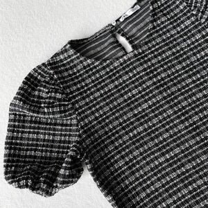 ZARA Gingham Puff Mini Dress